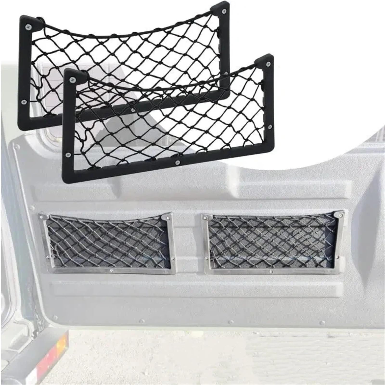 Kofferraum Netz Gepäcknetz for Auto | Lagerung Elastische Mesh Netze Bus Camping Sitz Zurück Organizer Auto Innen Zubehör(3pcs)