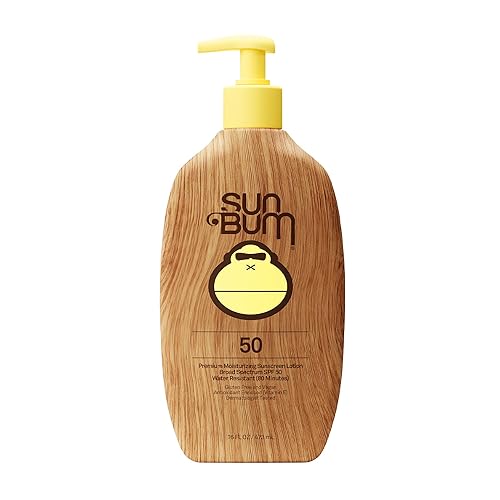 Sun Bum Original SPF 50 Sunscreen Body Lotion - Broad Spectrum Moisturizing Sunscreen with Vitamin E - Hawaii 104 Act Compliant (Made Without Octinoxate & Oxybenzone) - 16 oz