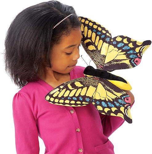 Miniatura 4 de Folkmanis Marioneta de mano de mariposa Swallowtail, multicolor