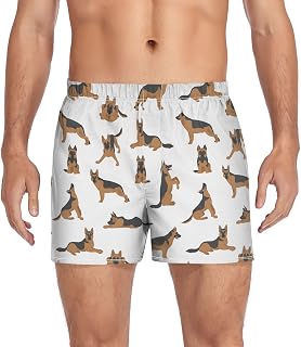 Men's Boxer Shorts, Cotton Boxers Underwear Soft Sleep Short Loose Boxers Button Fly S-XXL