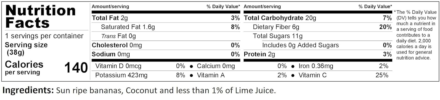 JanaBanana Plant Based bar with Coconut (Pack of 12)