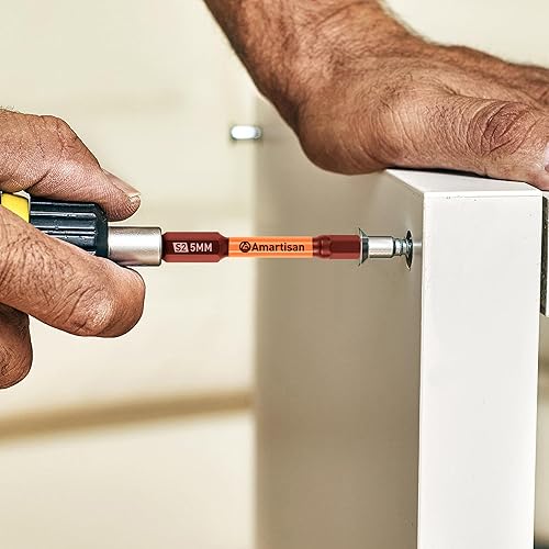 Miniatura 7 de Amartisan Juego de 20 piezas de dados hexagonales Allen extra largos de 38 pulgadas, juego de llaves Allen largas, métricas 0.118-0.472 in  SAE 18