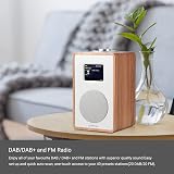 LEMEGA CR4 DAB Radio, Bluetooth, Colour Display, Wooden Effect, Walnut - 3