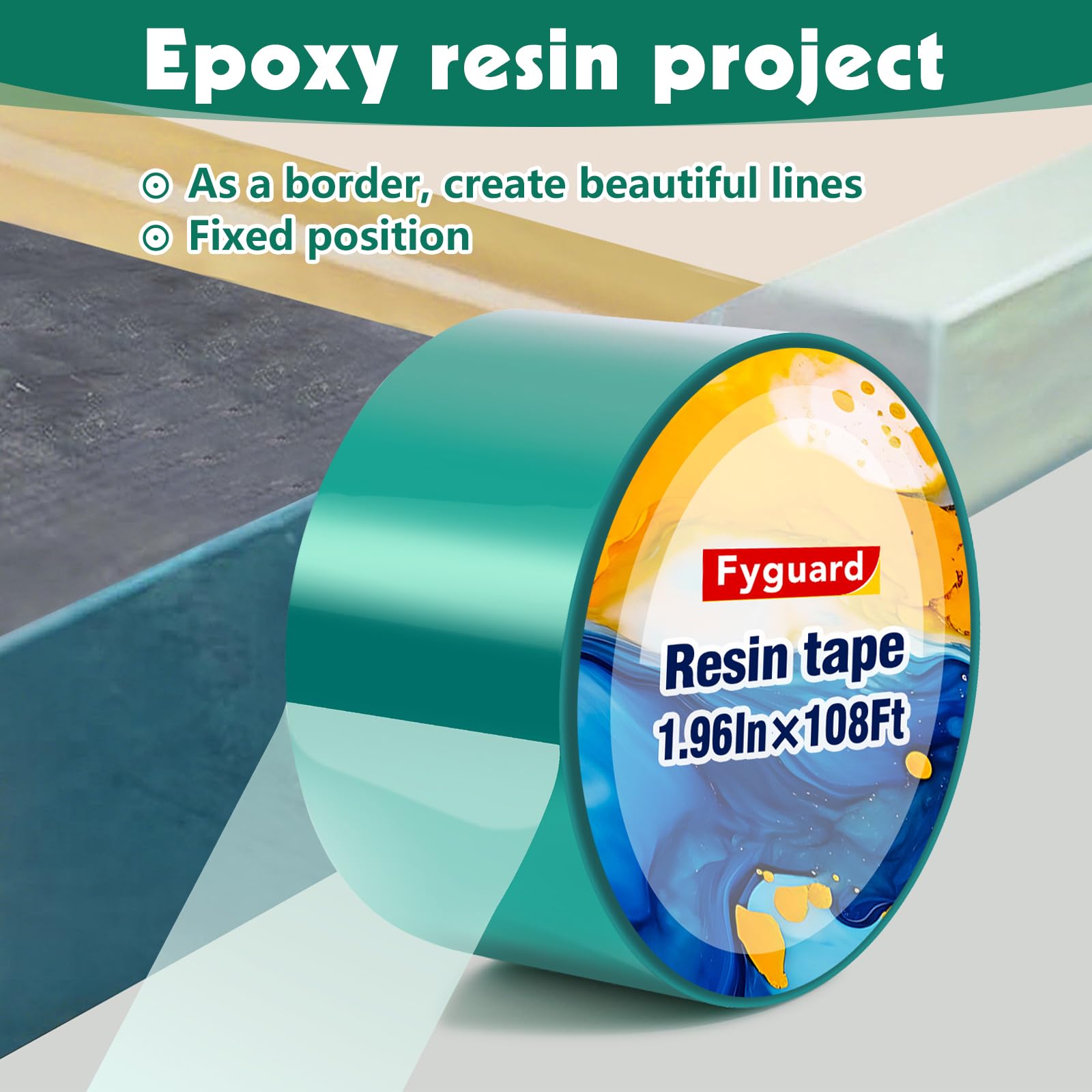 Cinta adhesiva de resina epoxi, 50 mm x 33 m, resistente al calor, cinta epoxi para tablas de río, pintura en aerosol, soldadura