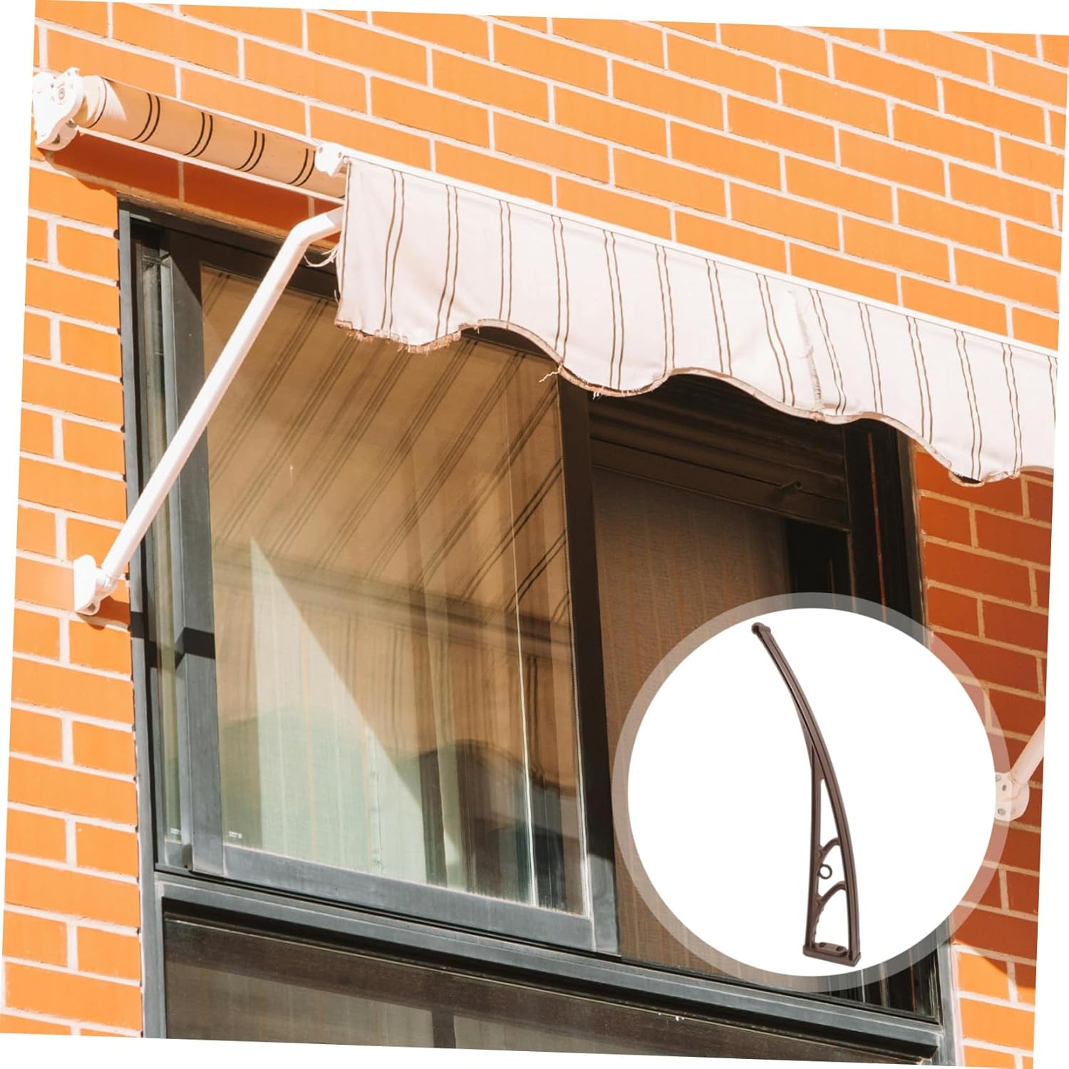 HANABASS Reinforced Plastic Steel Bracket for Patio Window Awning Door Entrance Canopy