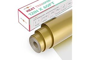 HTVRONT Heat Transfer Vinyl Gold Roll - 12" x 60FT