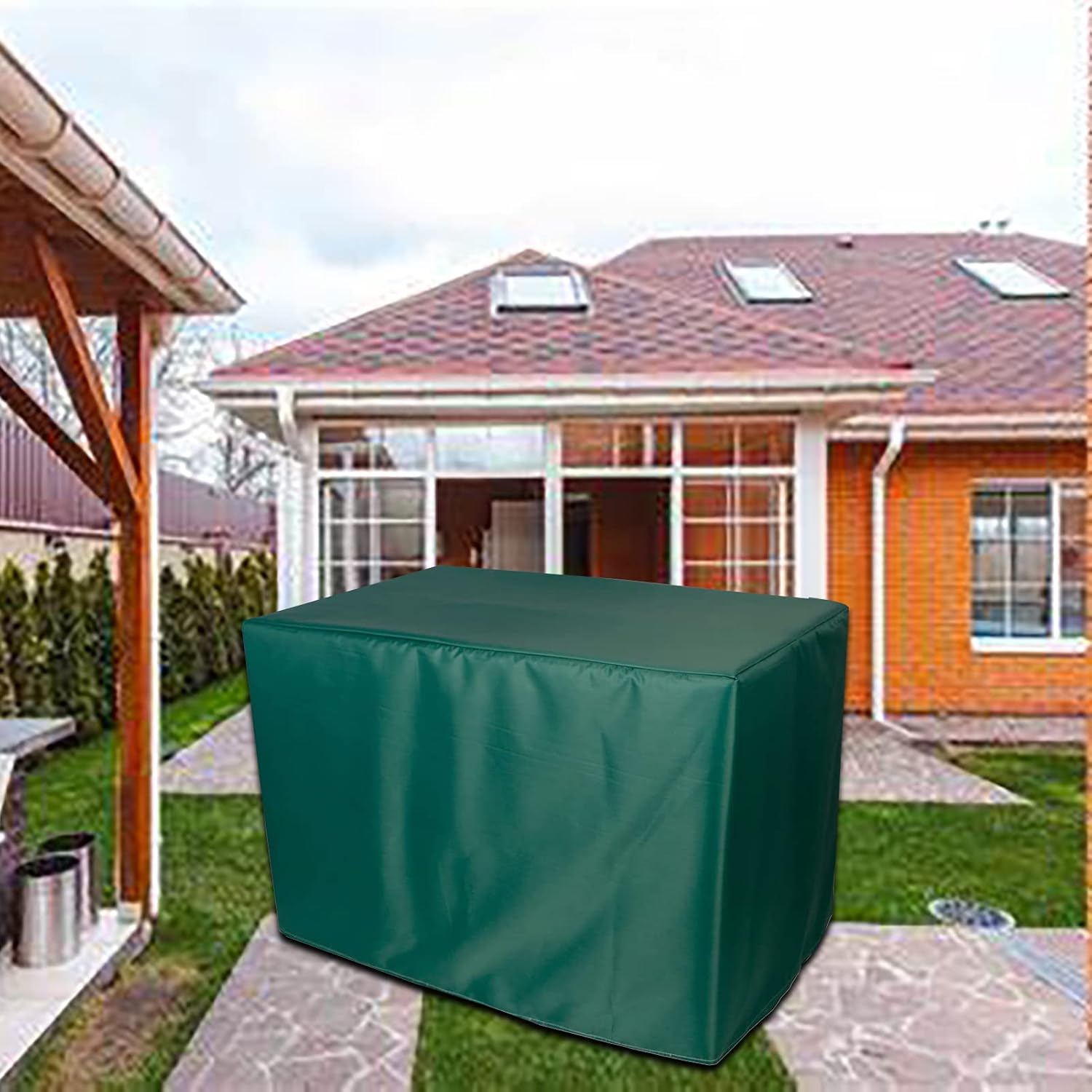 HUHJYUGE Furniture Covers for Outdoor Seating Sectional 102x53x31 in, Durable Patio Furniture Covers Waterproof, Cover for Outdoor Furniture Table and Chairs Windproof, Dust-Proof