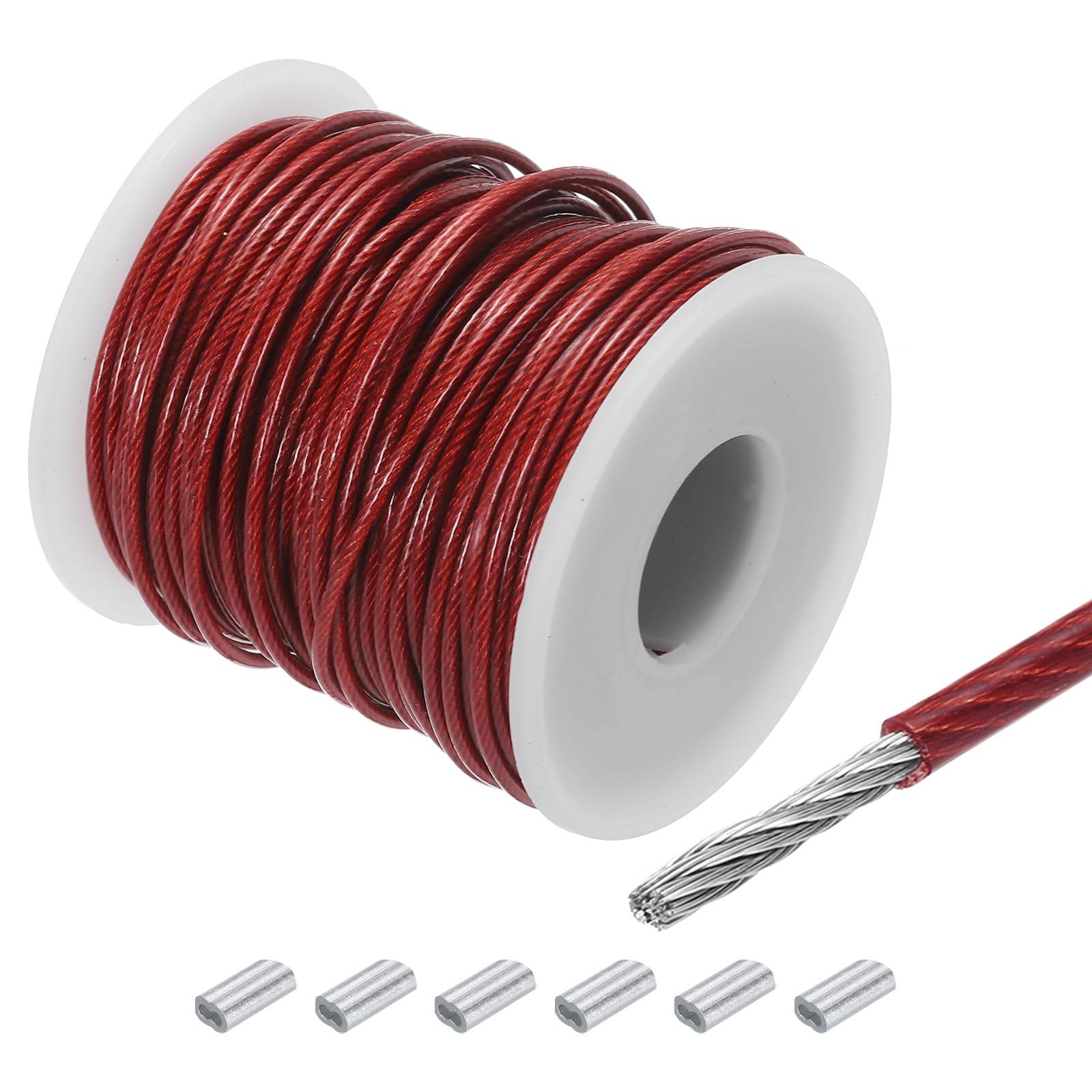 MECCANIXITY 98Ft(30M) Wire Rope 304 Stainless Steel Cable 1/16