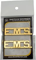 Vista 4 de Smith & Warren 1/2" E.M.S Letras Collar Rango Insignia Pin Oro Acabado Emergencia Servicio Médico Uniforme Pin