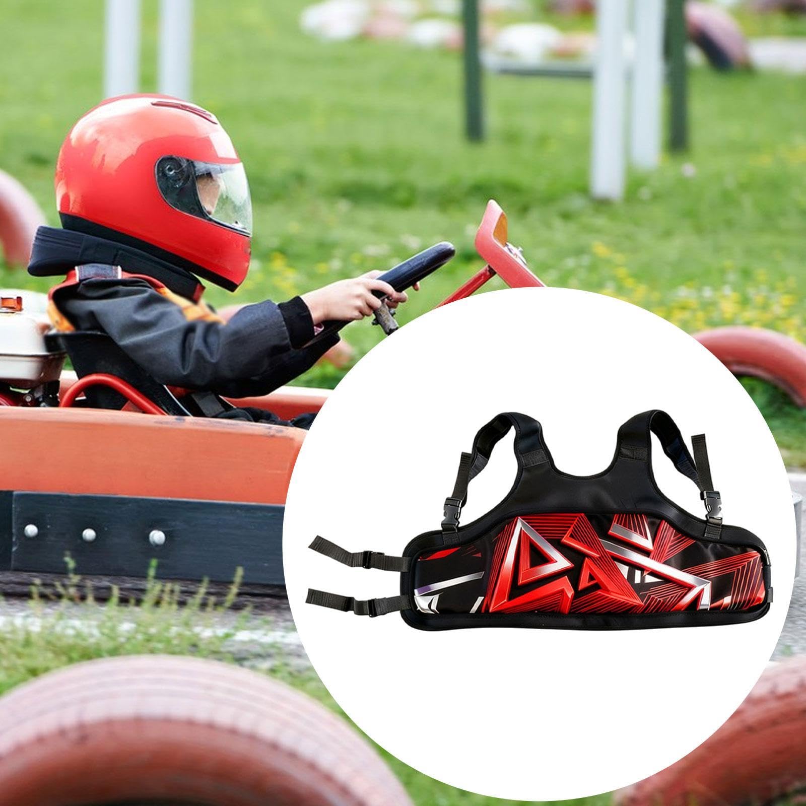 Harilla Protezione per Le Costole Kart per Bambini E Adulti, Gilet Kart, Attrezzatura Da Equitazione Versatile, Traspirante, Ergonomico, per Il Ka, Rosso