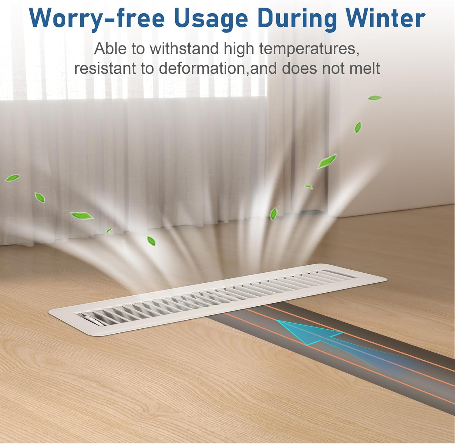 2x14 Floor Register, 4 Pack White Floor Vent Covers image 5