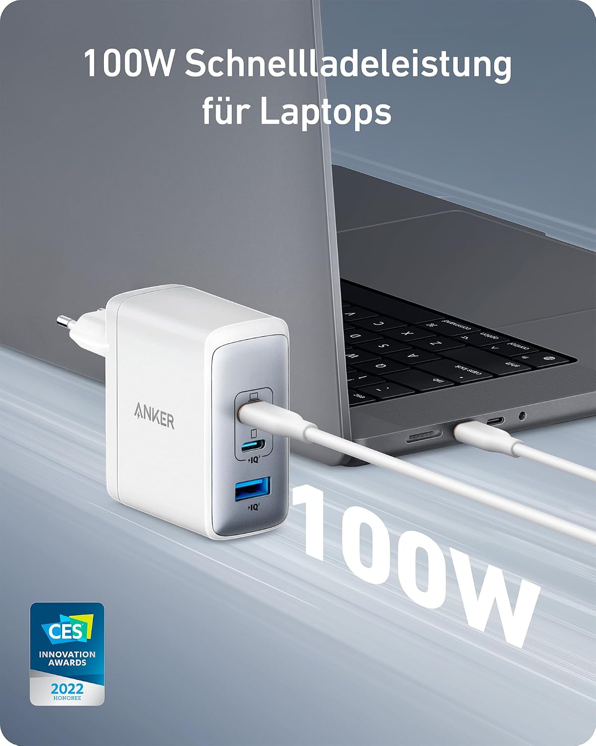 Anker Cargador USB C Carga Rapida 100W 736 (Nano II), Cargador Compacto con 3 Puertos, Ideal para MacBook Pro/Air, Google Pixelbook, DELL XPS, iPad Pro, Galaxy S22/S20, iPhone 16/15/14/13 Pro,y más. 3