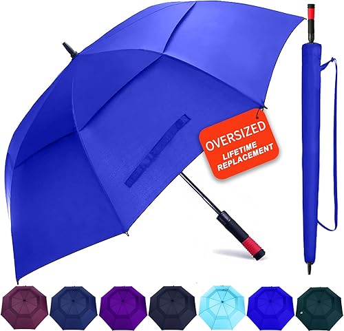 Miniatura 18 de SIEPASA Paraguas de golf grande de 62/68/72 pulgadas, paraguas de golf de apertura automática, extra grande, doble toldo ventilado, resistente al