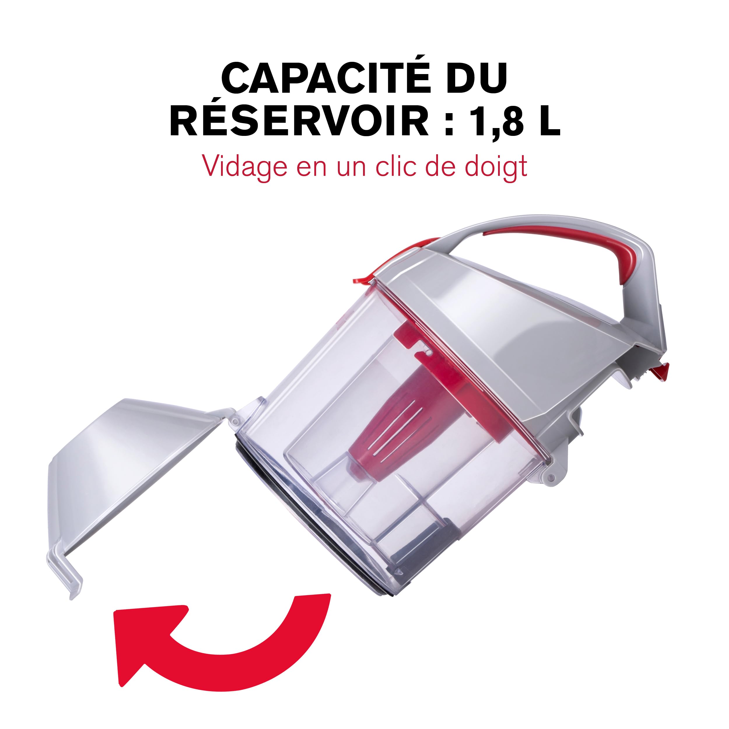 Dirt Devil Aspirateur DD2502 700 W Filtre HEPA 12, brosse combinée, buse coins-parquet, réservoir 1,8 l