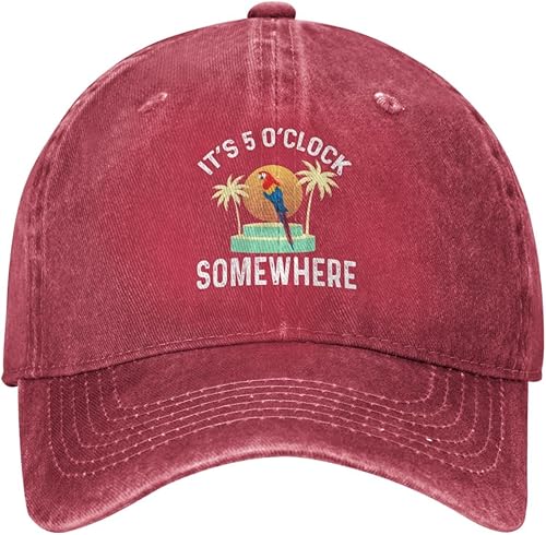 Philysonic 5 Oclock Somewhere Hat It is 5 Oclock Somewhere Hat Women Baseball Cap Fashionable Cap