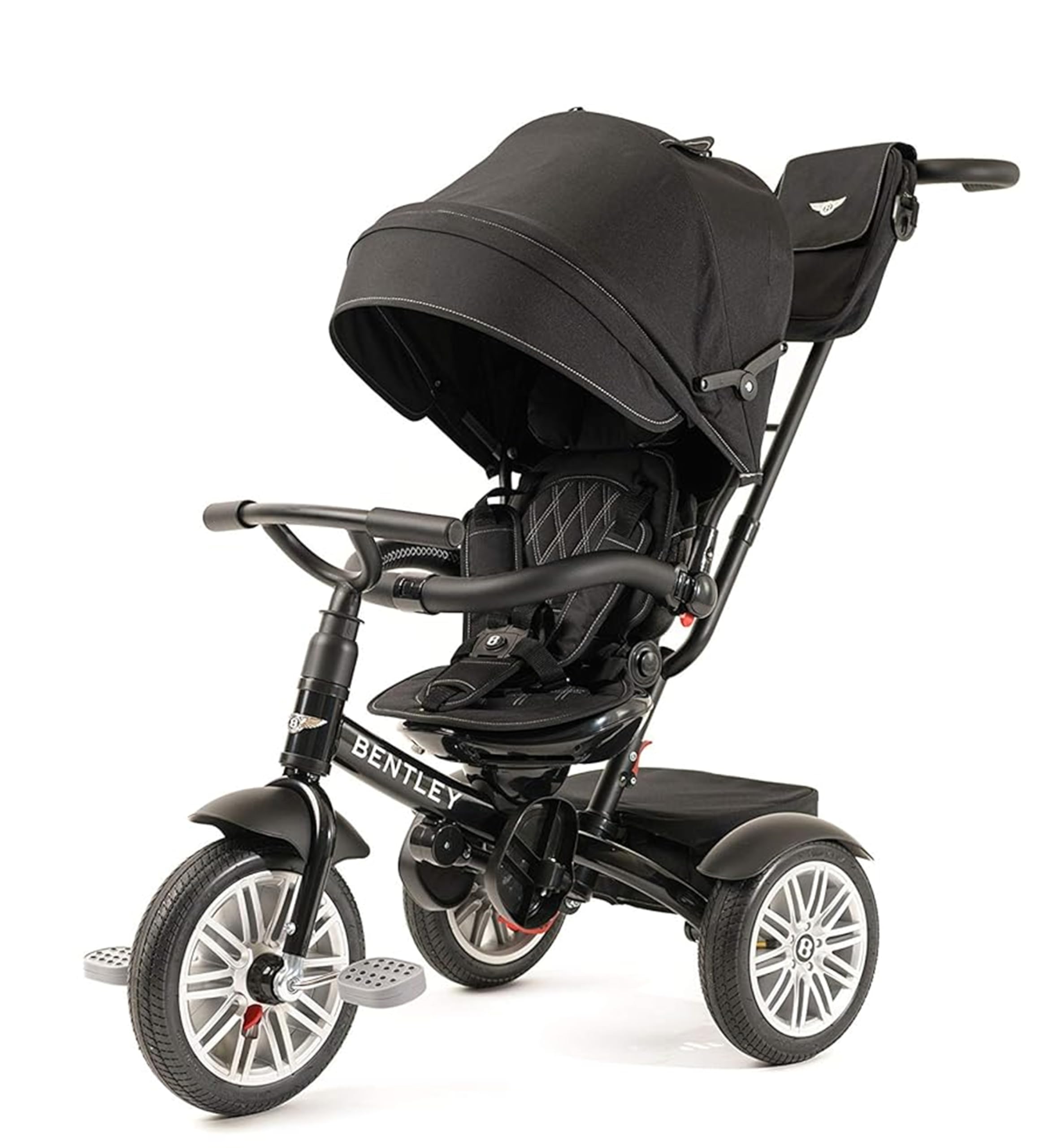 Bentley Kids Trike - All Terrain Toddler Bike 6-in-1, Officially Designed by Bentley Motors UK; Baby to Big Kid Tricycle is a Compelling Statement of Performance & Luxury, Space Black (10m-5y+)-image-15