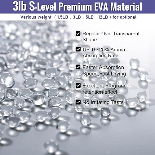 Miniatura 2 de MUBYOK Cuentas de aroma sin perfume de alta calidad de 3 libras para bricolaje de autos Freshies Eva Beads suministros a granel
