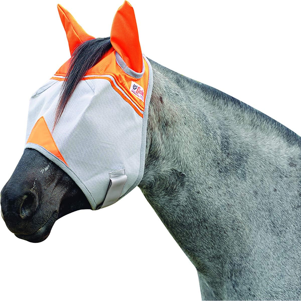 Cashel Crusader Horse Fly Mask, Standard with Ears, Warmblood, Orange : Pet Supplies