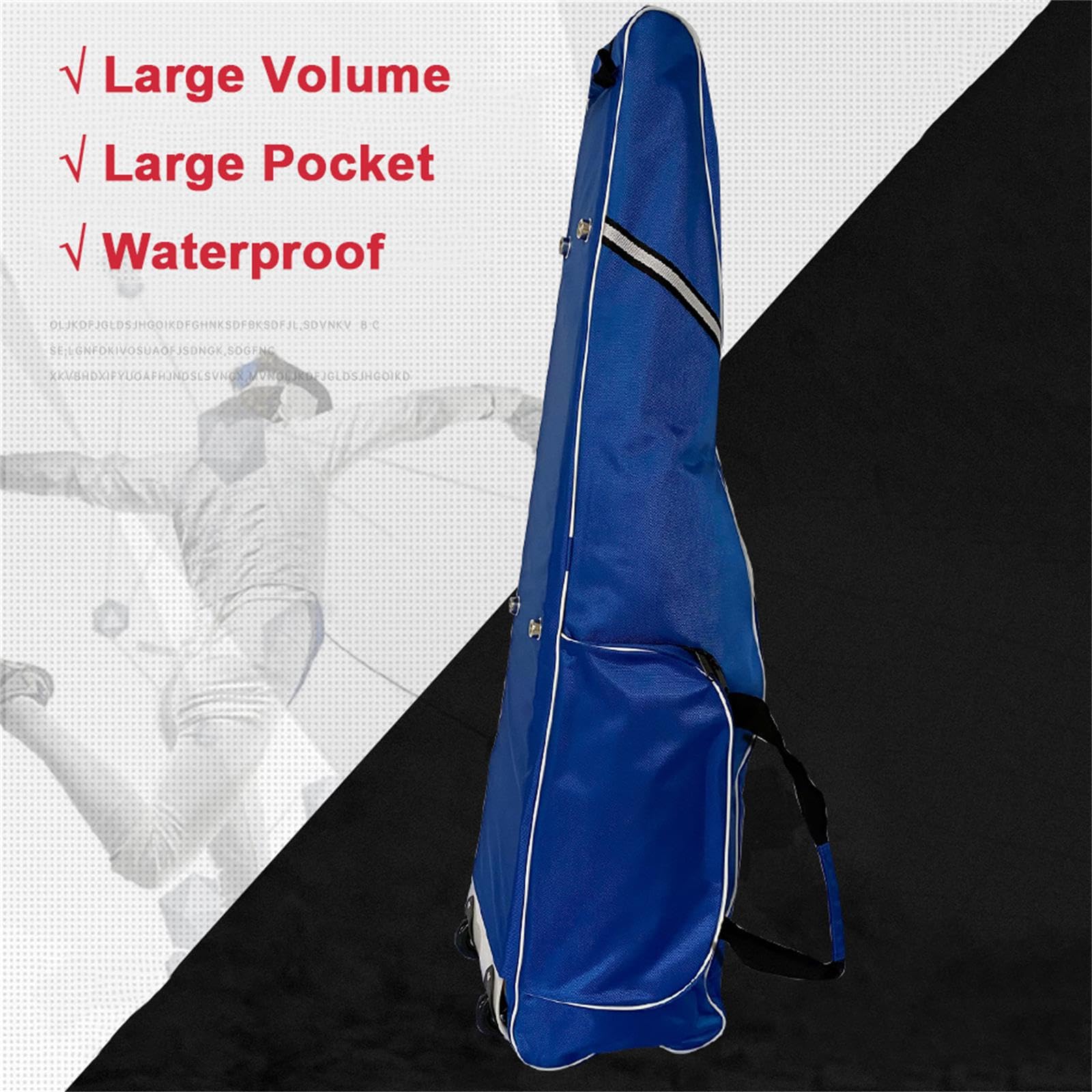Bolsa para esgrima con Ruedas para Espada, Sable y florete Impermeable Bolsa para Material de esgrima con Ruedas Bolsa para Equipamiento Bolsa para Espadas de esgrima,Gris