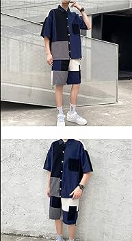Amazon.co.jp: シャツ ショートパンツ メンズ セットアップ 上下