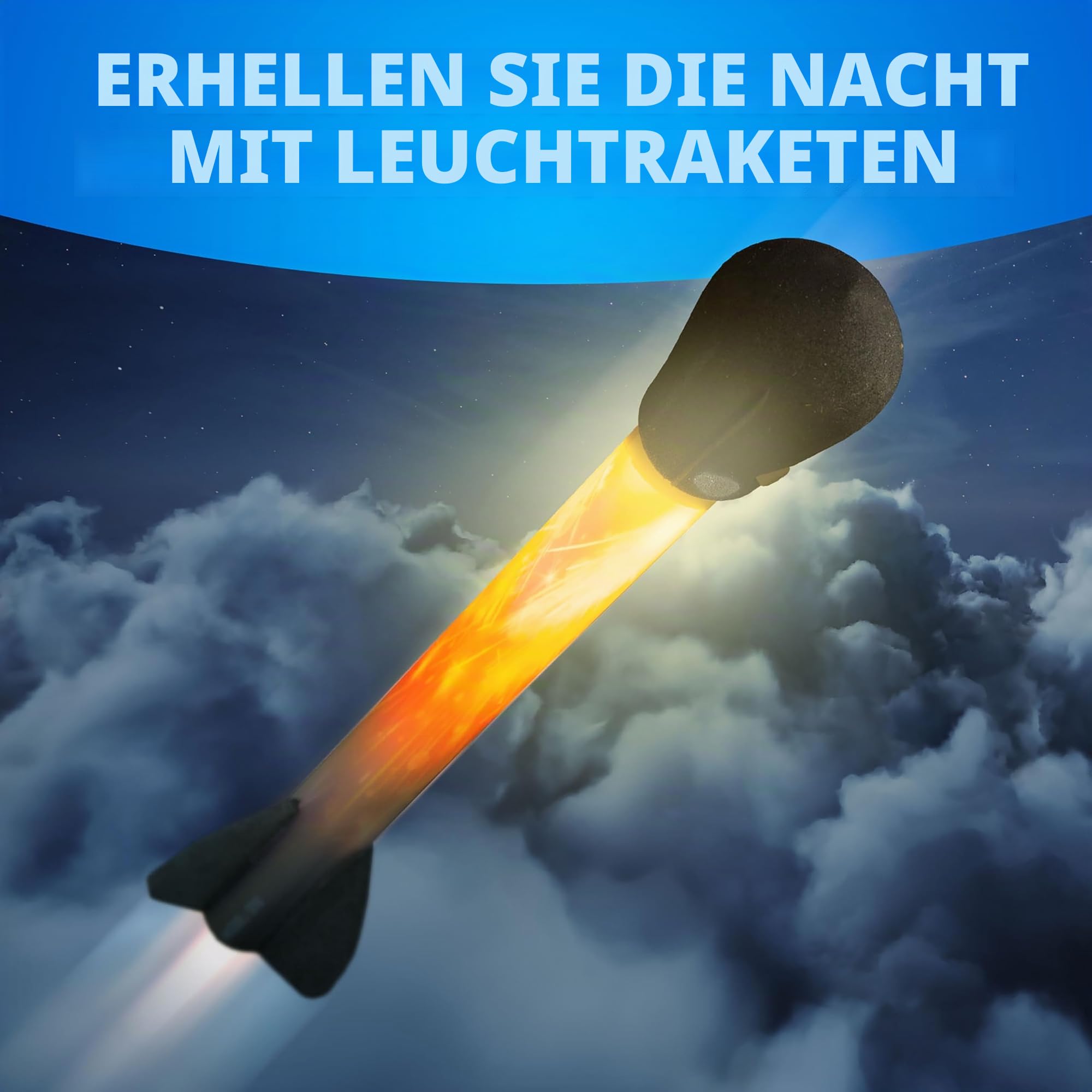 NATIONAL GEOGRAPHIC Spielzeugrakete - LED-Raketenwerfer für Kinder, draufspringen und los geht’s, luftbetrieben, Schaumstoff-Raketen fliegen bis zu 30,5 Meter, tolles Kinderspielzeug für draußen
