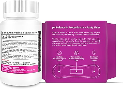 Miniatura 13 de NutraBlast Supositorios vaginales de ácido bórico de 600 mg con aplicador, 30 supositorios y 15 aplicadores, cuidado femenino, fabricado en Estados