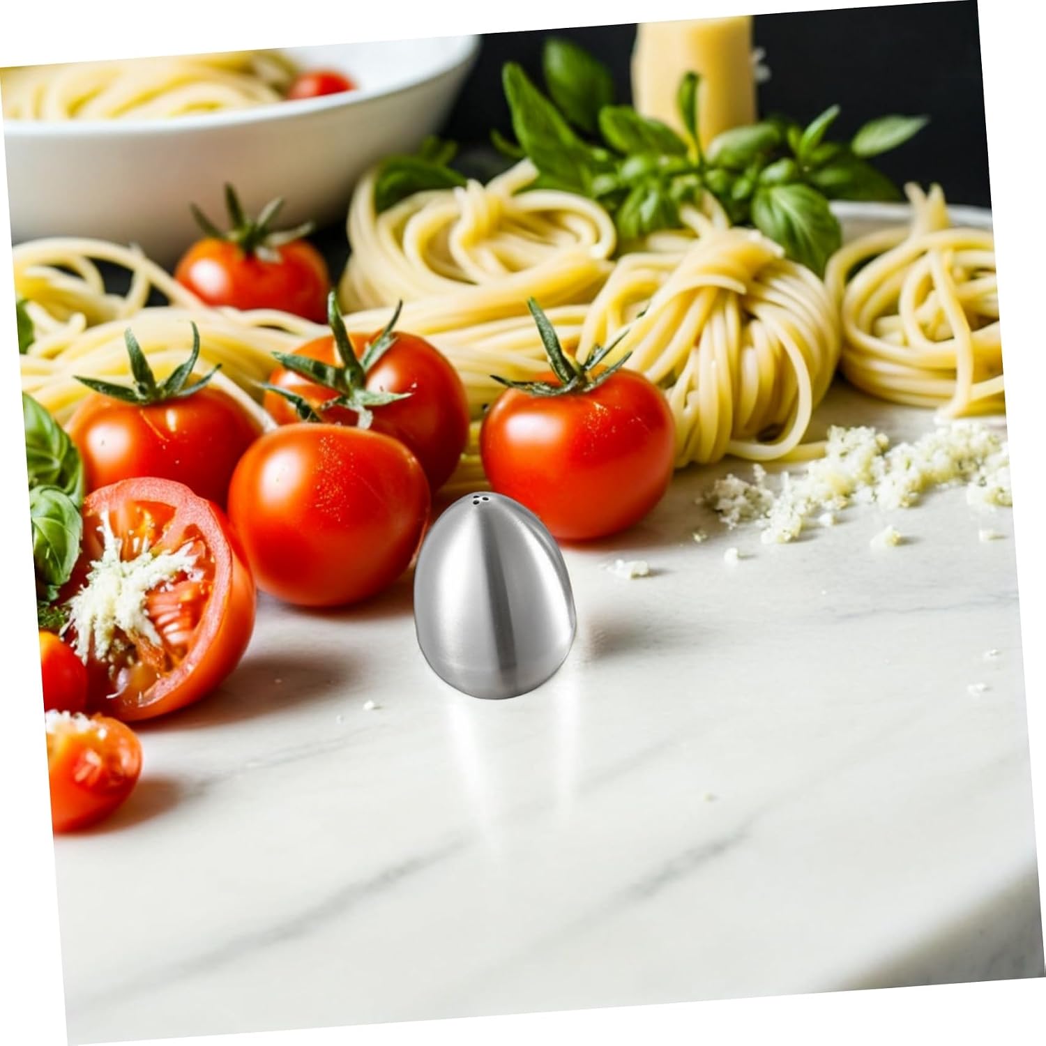 Ciieeo Egg Shape Pepper Shaker Sugar Shaker Rustproof Stainless Steel Storage Bottle Condiment Container Kitchen Supplies