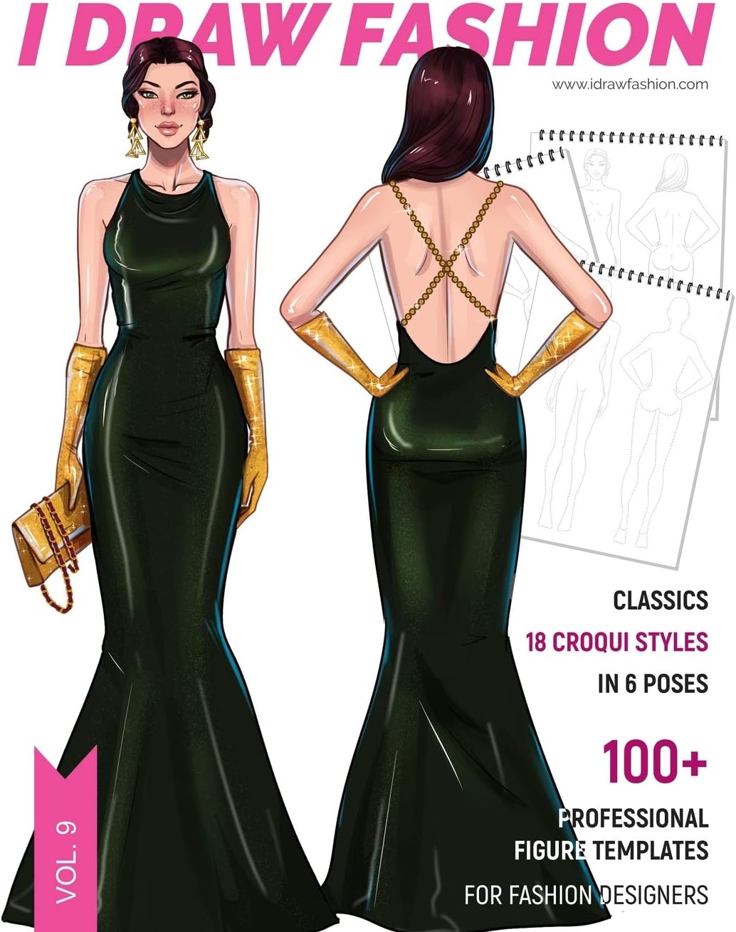 Classics: 100+ Professional Figure Templates for Fashion Designers: Fashion Sketchpad with 18 Croqui Styles in 6 Poses