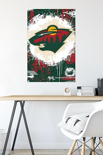 Miniatura 6 de Trends International NHL Minnesota Wild - Póster de pared con el logotipo Maximalist 23, 22.37 x 34.00 pulgadas, paquete de póster premium y alfiler
