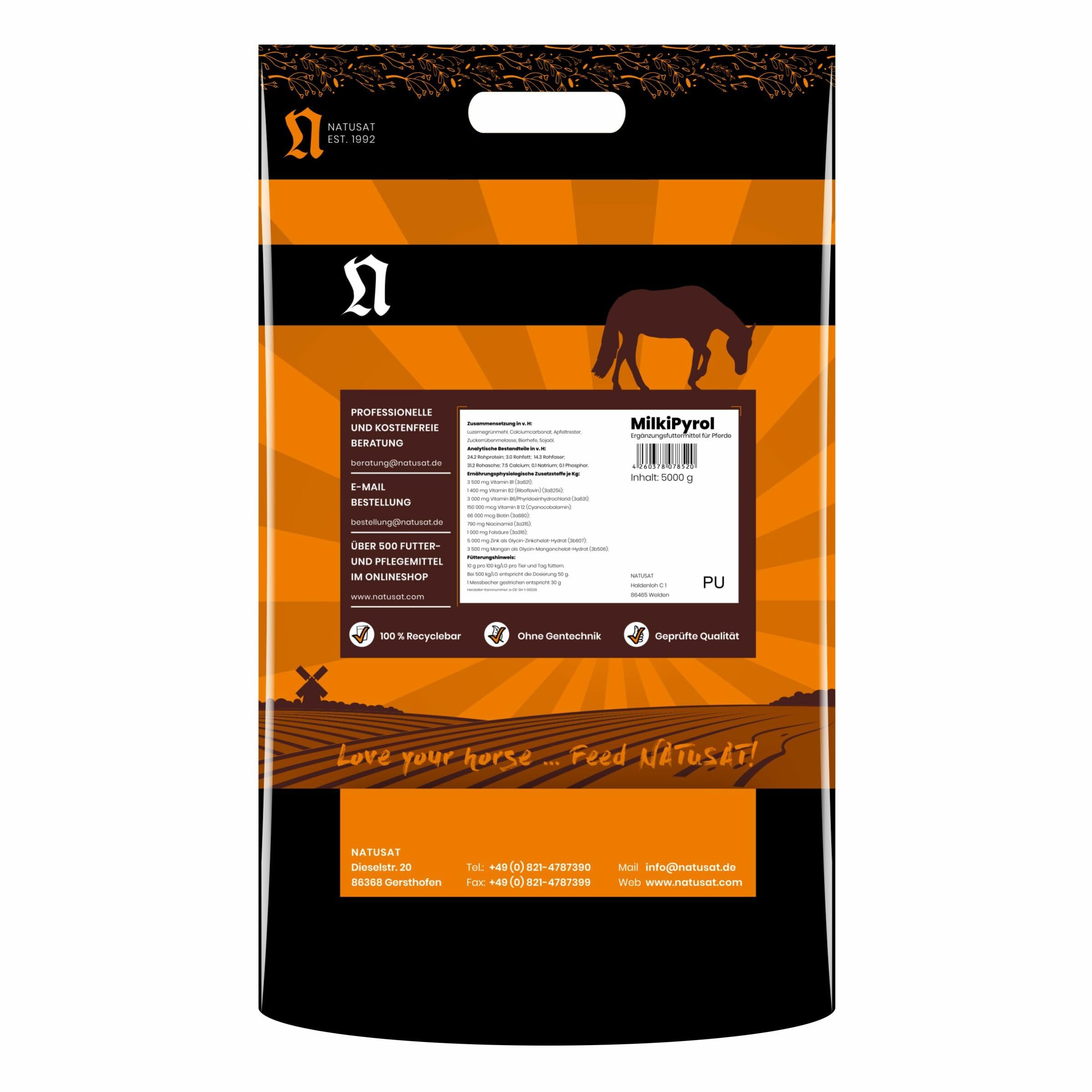 NATUSAT Milki Pyrol Pulver - hochdosierte Kombination Aller B-Vitamine (5 kg)