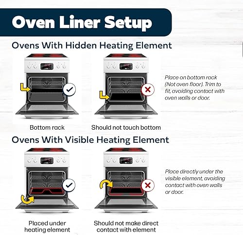 Miniatura 7 de Cooks Innovations HECHO EN ESTADOS UNIDOS Tapete Protector de Horno Antiadherente - Forros de Rejilla de Horno Antiadherentes de Servicio Pesado