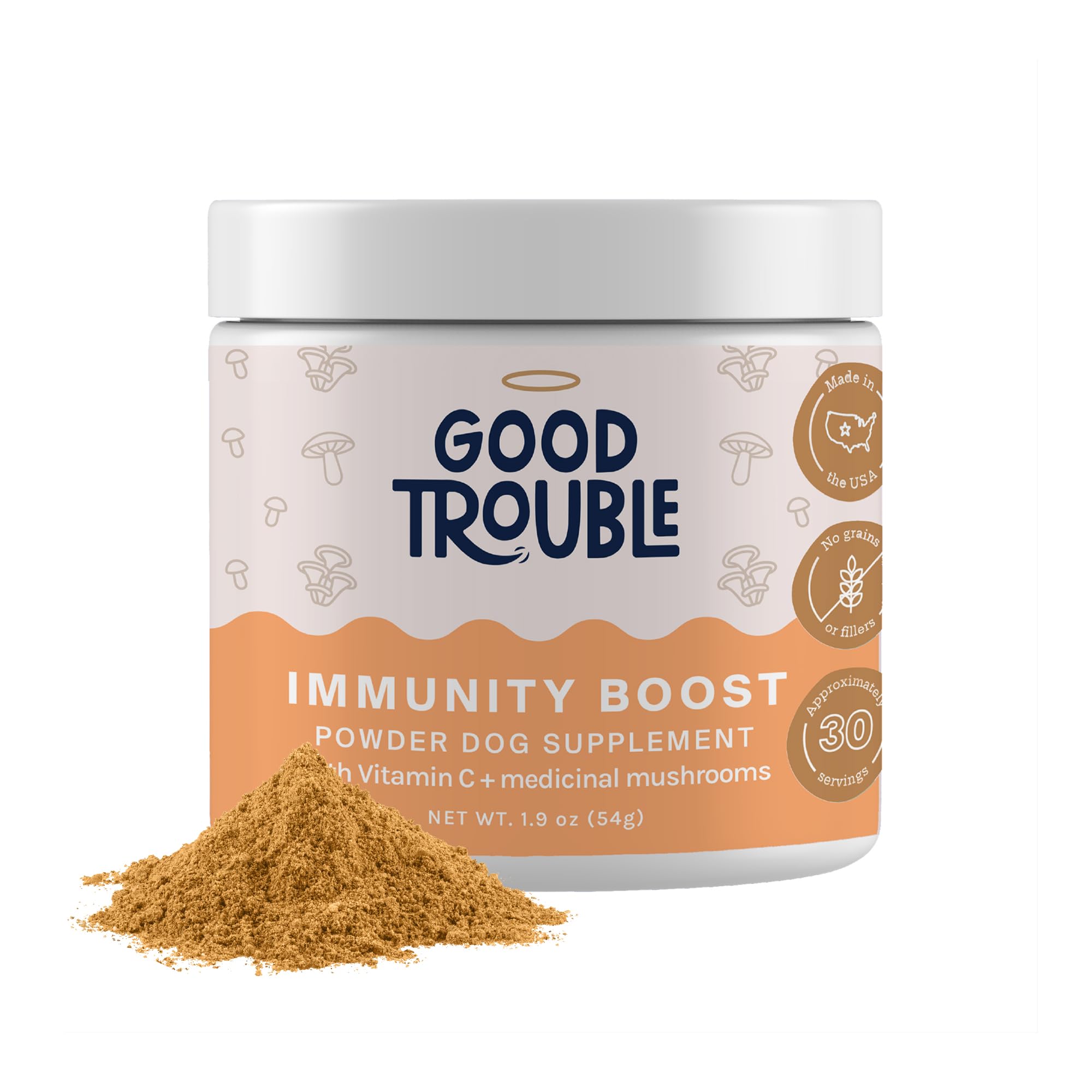 Dog Immune Support Supplement - All-Natural Turkey Tail Mushroom Powder - Beef Flavor - Vet-Formulated for Immune-Boosting & Gut Health - Easy Sprinkle Powder - Picky Eater Friendly