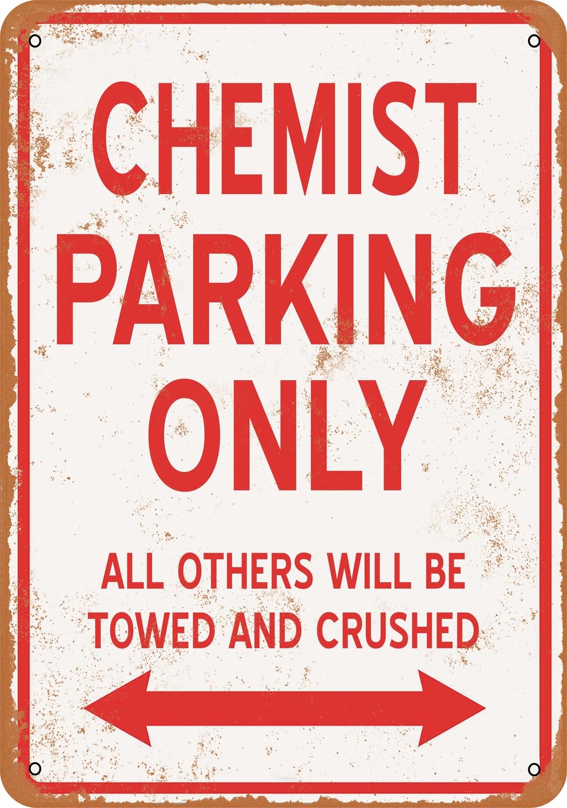 Metal Sign - CHEMIST PARKING ONLY - Vintage Look home decor