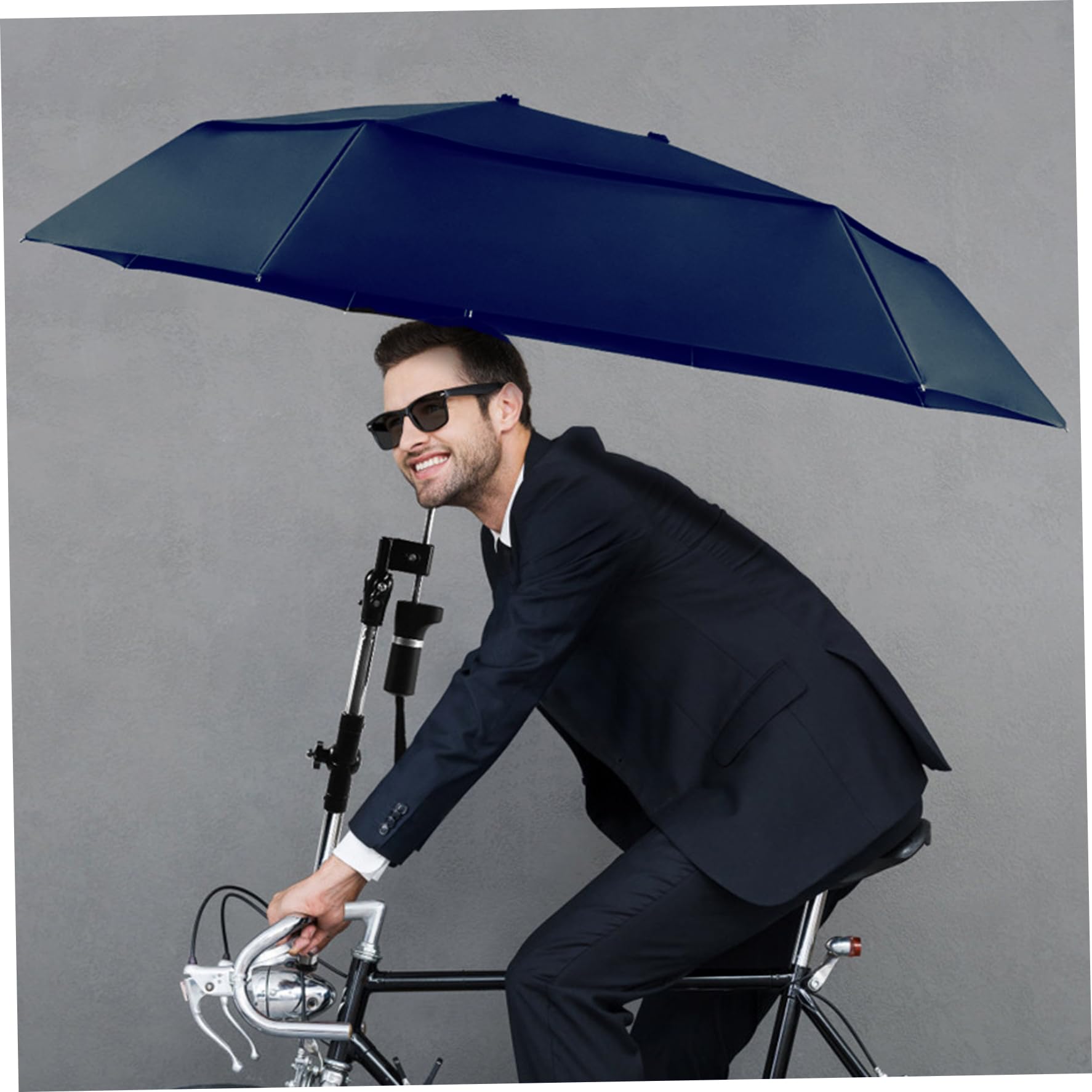 Sombrillas Fundas para el sol, sombrilla para silla con abrazadera ajustable, protección contra la lluvia y los rayos UV, sombrilla para silla de ruedas, extendida de doble cara 40.9 para s