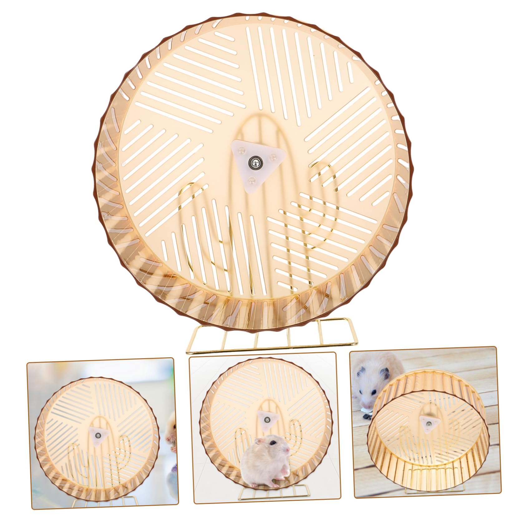 Alasum Roue de Hamster Stable Silencieuse à Base Solide pour Animaux de Compagnie en Cage