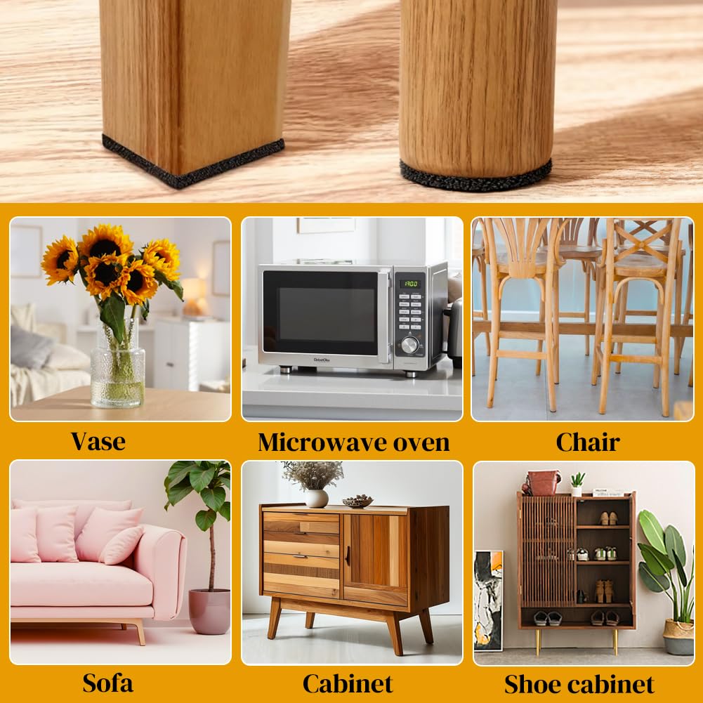 0 87in Furniture Pads Roll 6 56ft x 2 Rolls Self Adhesive Felt Strips for Hardwood Floors to — view 5