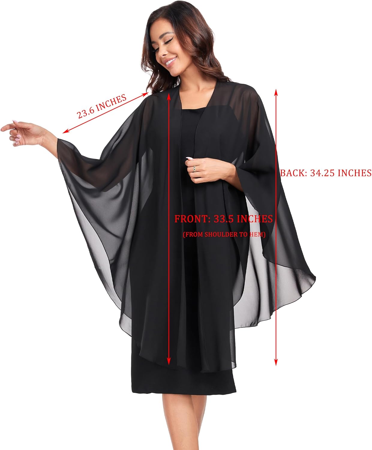 Shawls Wraps for Evening Wedding Party Chiffon Scarf Soft Bridal Wraps Wedding Guest Shawl Coverage - Image 2