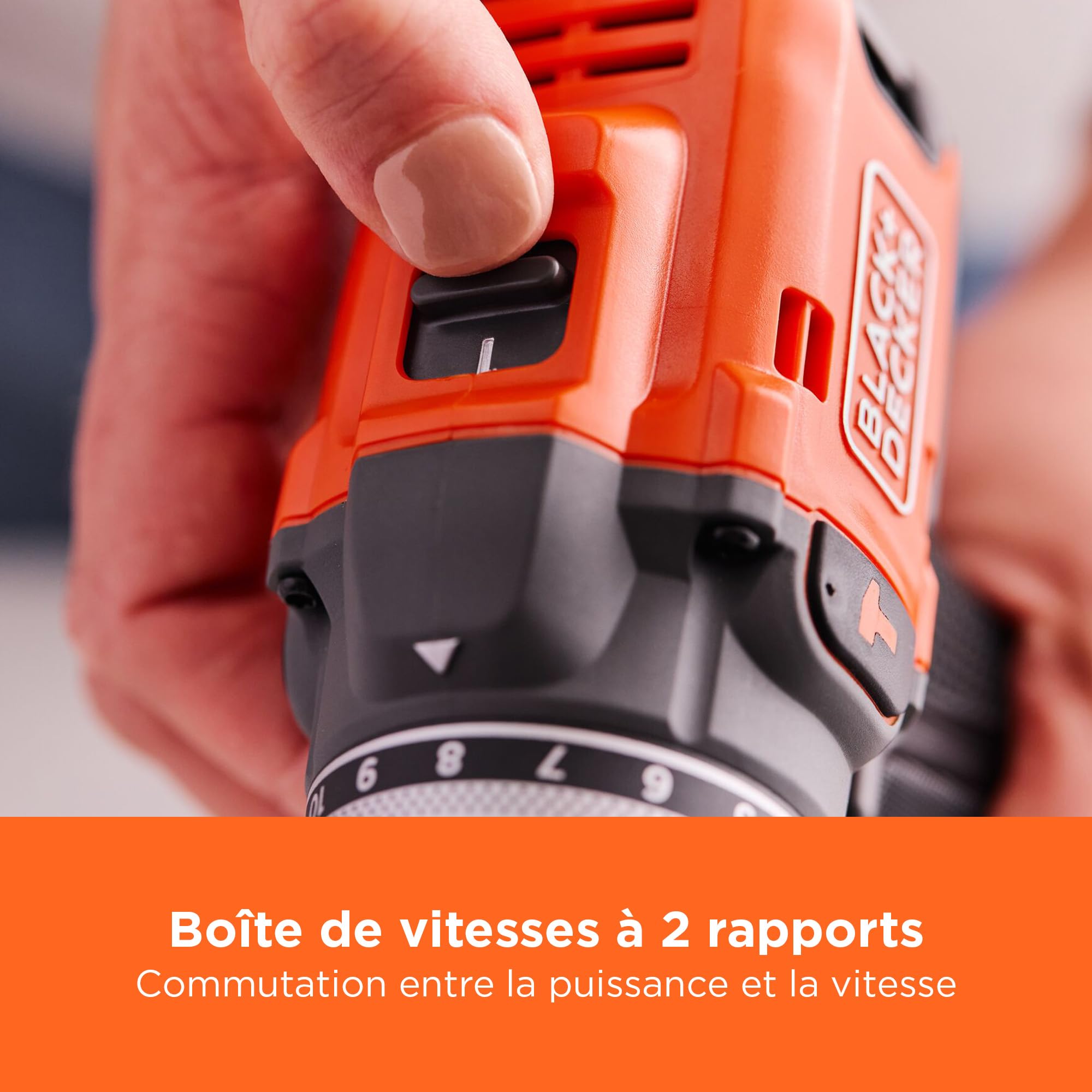 BLACK+DECKER Marteau perforateur sans fil 18V POWERCONNECT, moteur sans balais, couple 50 Nm, mandrin sans clé 13 mm – Unité sans accessoires, BLD683XN-XJ