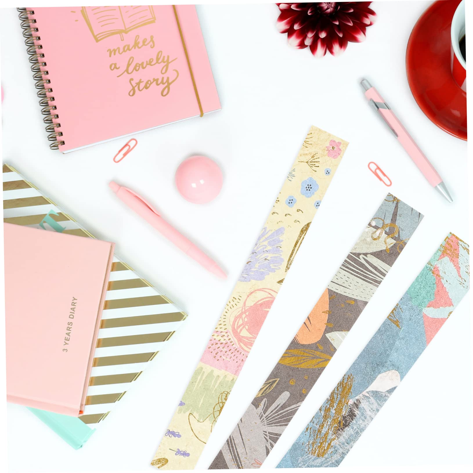 HOMSFOU 5 Sätze Geometrisches Design Washi Tape Set Dekorative Klebebänder Für Diy Handbücher Scrapbooking Und Bastelprojekte Rolle 10 Rollen * 5