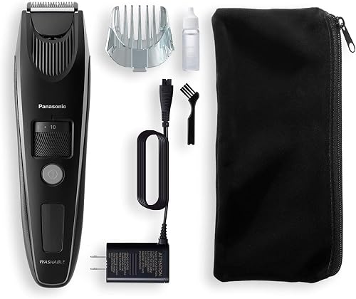 Panasonic ER-SB40-K803 Regolabarba da Uomo, Tagliacapelli Cordless Portatile Impermeabile, 20 Impostazioni di Lunghezza, Pettine, Funzionamento Senza Filo e con Cavo, Indicatore Batteria a LED, Nero - 10