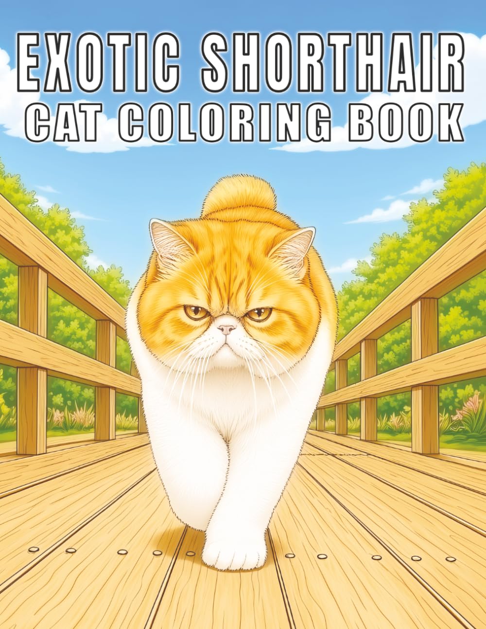 Exotic Shorthair: Adorable and comforting cat coloring book with sweet expressions, cozy moments, and fluffy everyday charm for relaxation and creative enjoyment (My Cute Cats Collection)