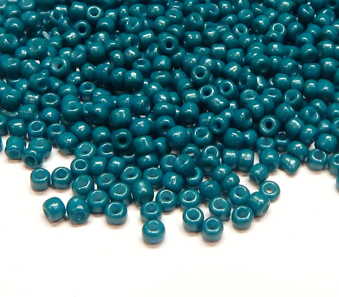 Perlin Rocailles Glasperlen Indianerperlen Saatperlen Pony Perlen 3mm Opak Matt 8/0 Opak gelüstert, Opaque Seed Bead 3300 Stk (Indische Sapphire)