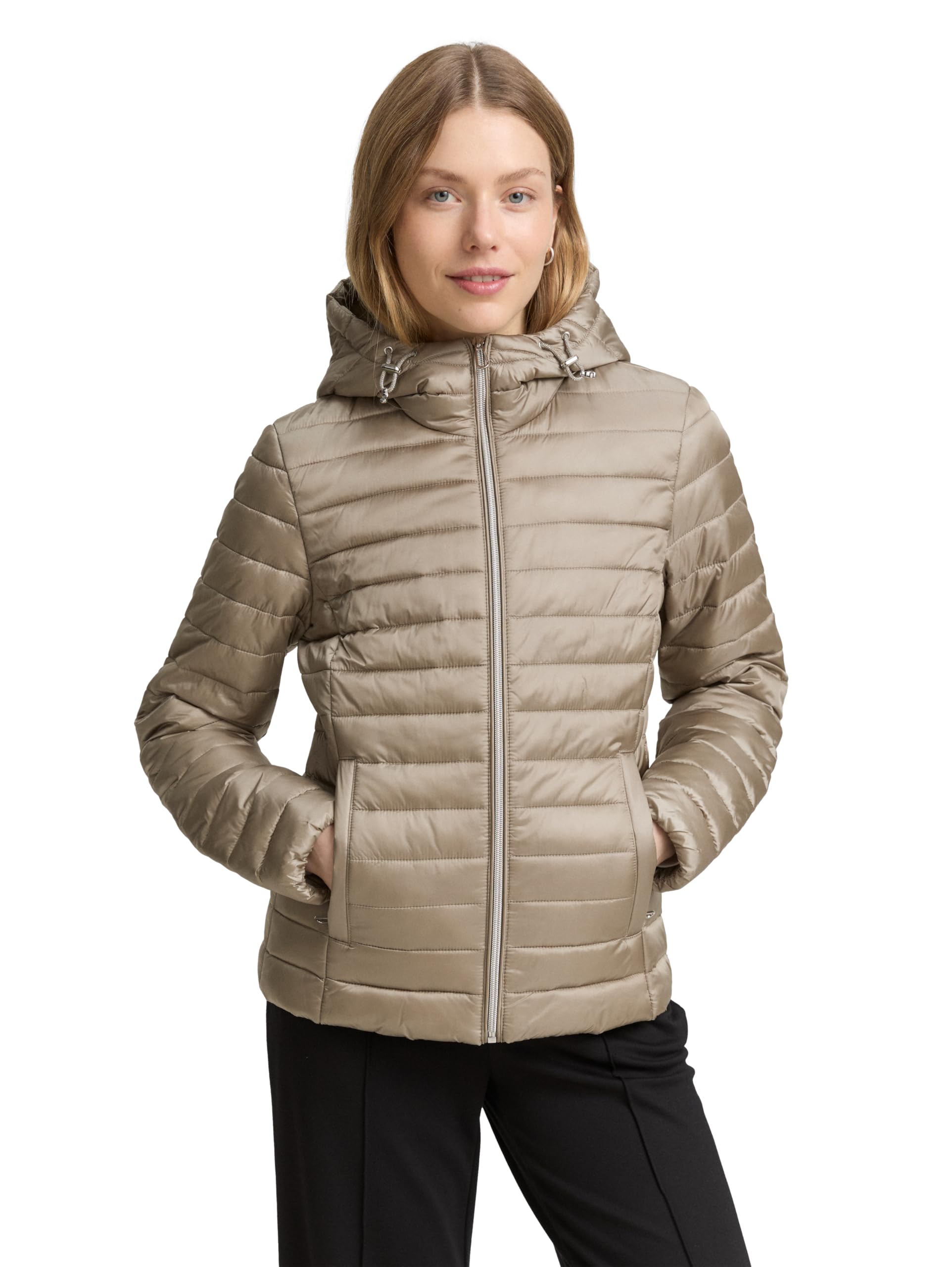 TOM TAILOR Damen 1046598 Lightweight Steppjacke mit Kapuze