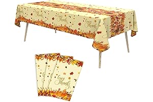 3-Pack Maple-Themed Thanksgiving Disposable Tablecloth