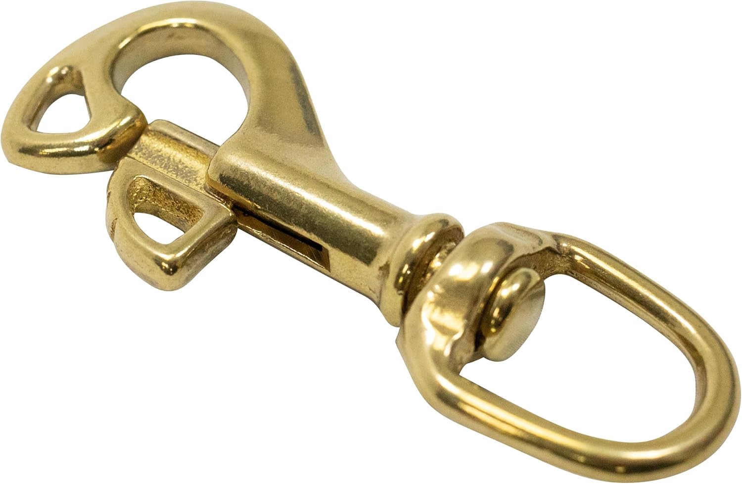 Scuba Choice Diving Butterfly Swivel 3.25" Brass Bolt Snap, Heavy Duty Marine Scuba Accessory Gear Hook Durable Solid Brass Dive Gear Clip