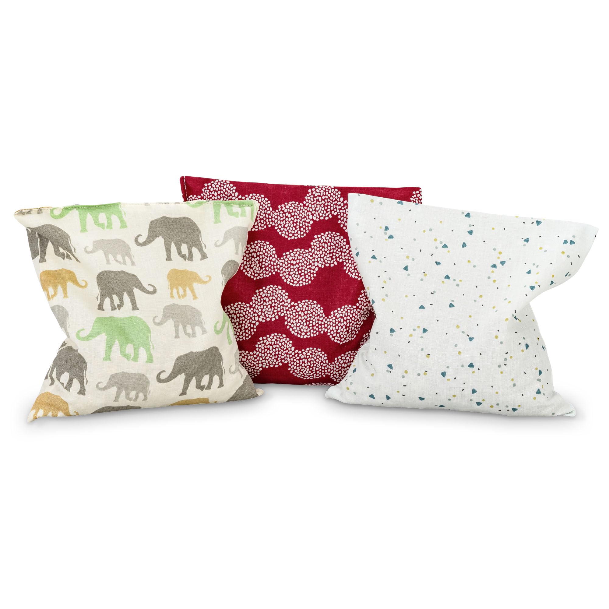GRÜNSPECHT Coussin chauffant noyaux de cerises 19 x 19 cm Housse coton micro-ondes four vert