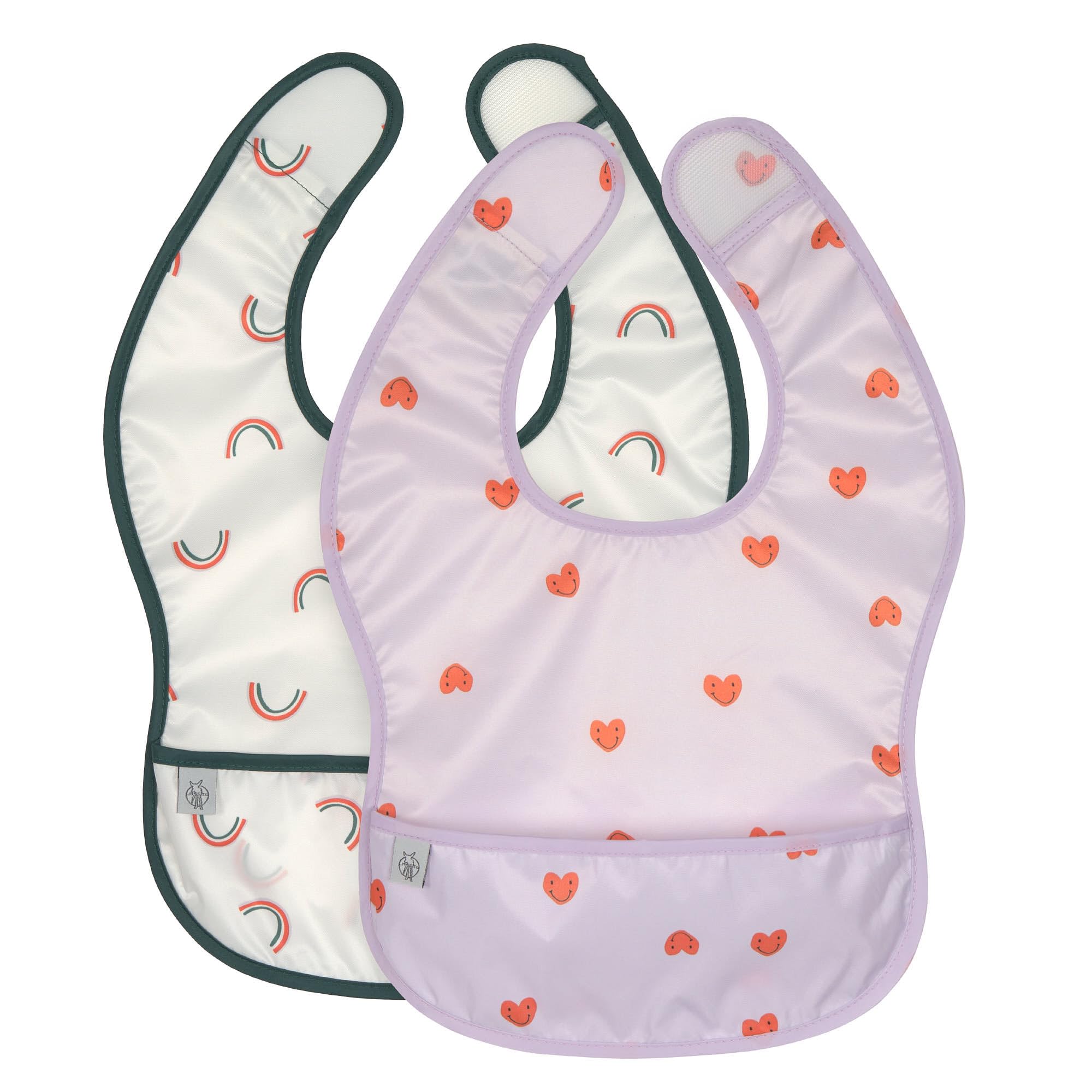 LÄSSIG Bibs Set of 2 with Safety Protection, Water-Repellent Fastener/Lightweight Bib