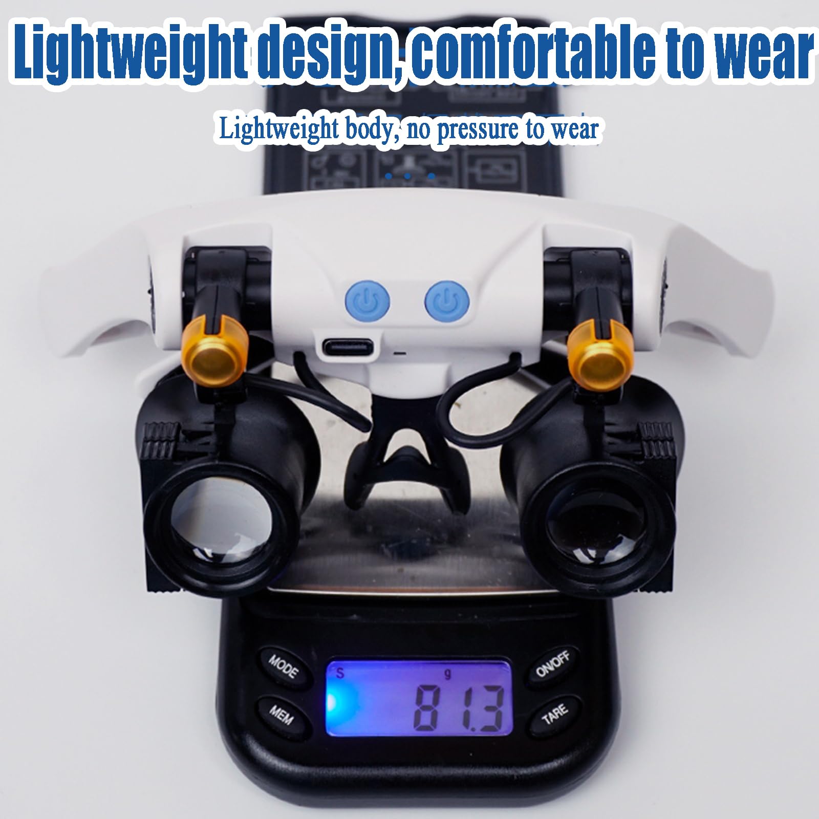 Lupa de diadema con luz LED, lupa manos libres, lentes intercambiables 3-25X para leer, reparar relojes y trabajos de joyería