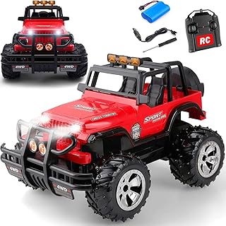 Remote Control Car Pickup Monster Truck for Kids, 1:16 Scale High Speed RC Monster Vehicle Truck Crawler 4WD Off Road Racing Car for Boys Girls