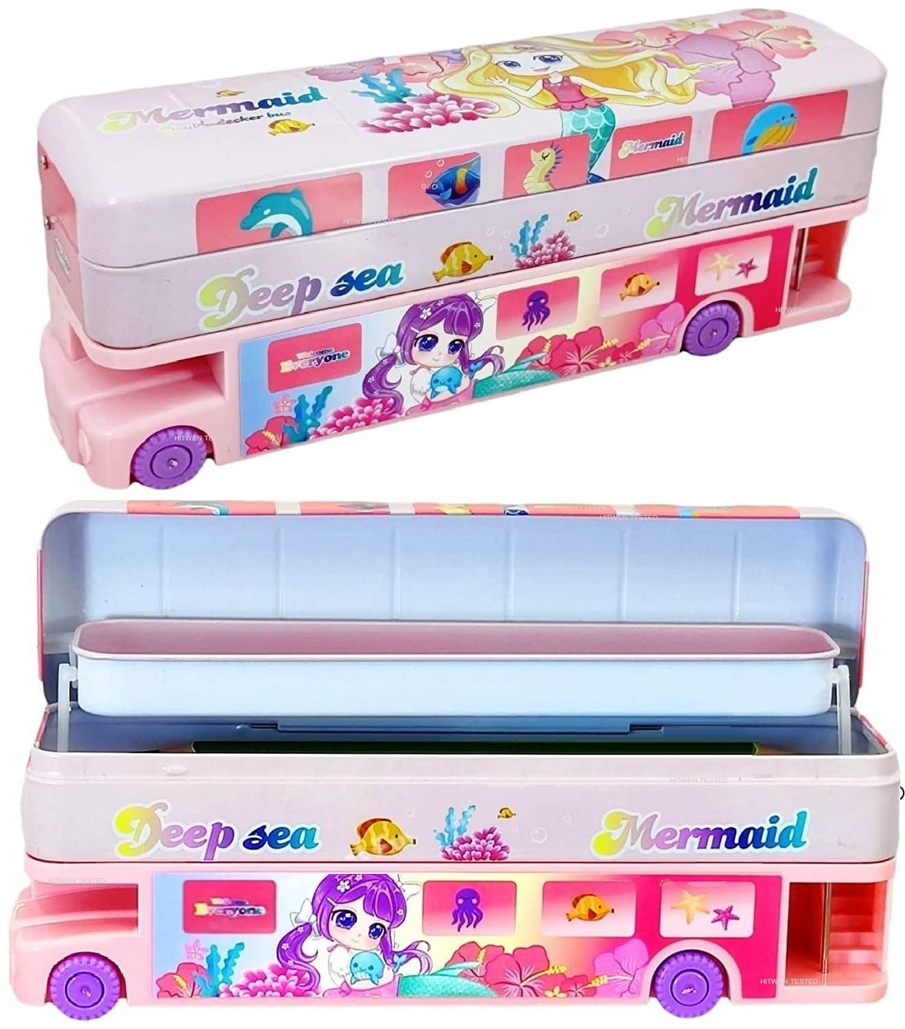 See full amazon price history chart for HIGH TRUSTED® Double Decker London Bus Metal Pencil Box with Moving Tyres and Sharpner for Kids. (Mermaid Pink) HIGH TRUSTED® Double Decker London Bus Metal Pencil Box with Moving Tyres and Sharpner for Kids. (Mermaid Pink) (B0C4YXR36B) Amazon Price History, Amazon Price Tracker